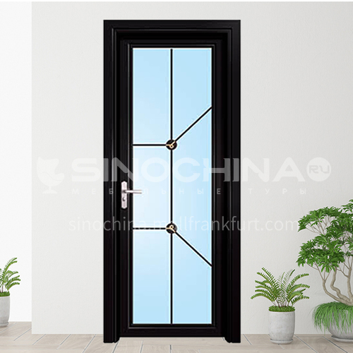 1.4mm  Aluminium casement door with decoration glass
